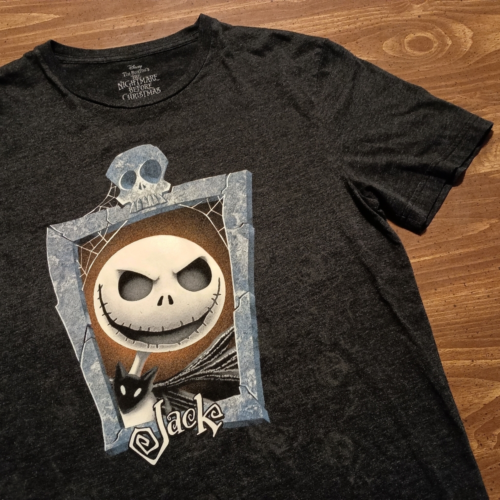 JACK SKELLINGTON T-SHIRT - Large // Nightmare Before Christmas Disney Tee Shirt